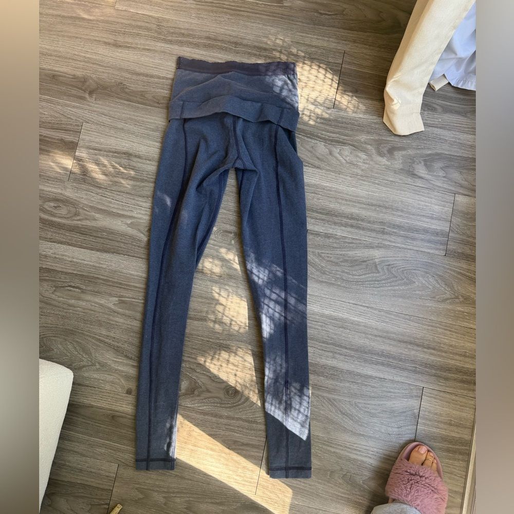 Lululemon Live Natural Pant Heathered Cadet Blue Size 4 logo waistband - Picture 6 of 8